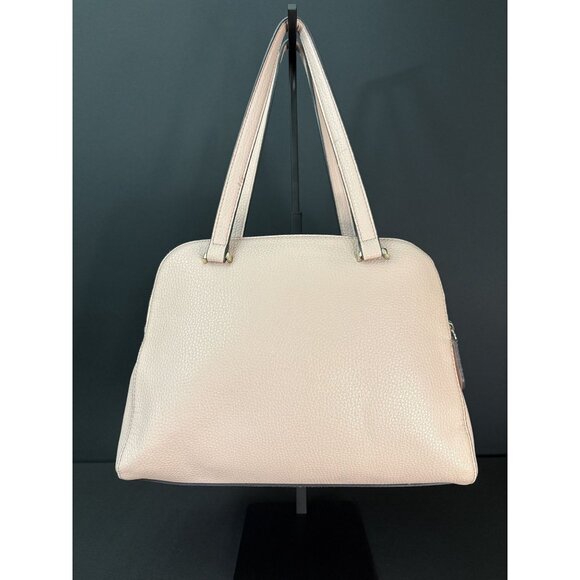 Guess Shawna Cali Satchel Handbag Lock Charm Double Handle Zip Closure Pink - Picture 8 of 16